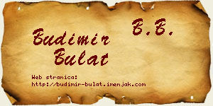 Budimir Bulat vizit kartica